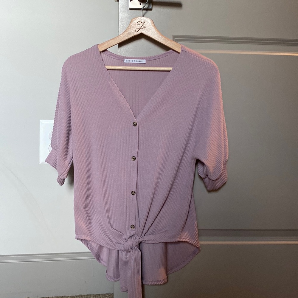 CHRIS & CAROL Purple Blouse: Bates Sister Boutique